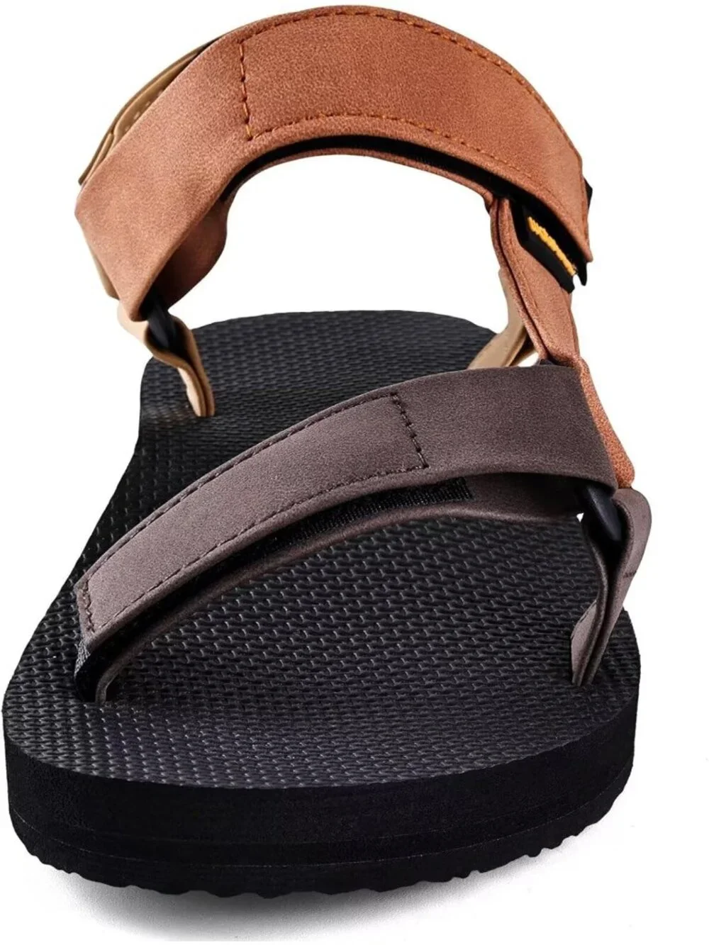 Women's Brown Dark Hiking Sandals with-Arch-Support Webbing-Outdoor Beach Water